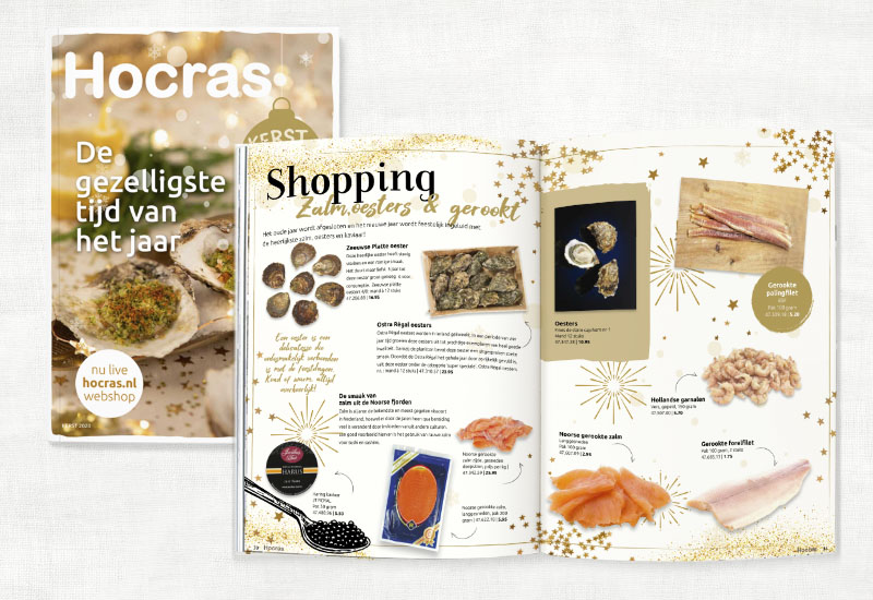 grafisch ontwerp kerst magazine Hocras