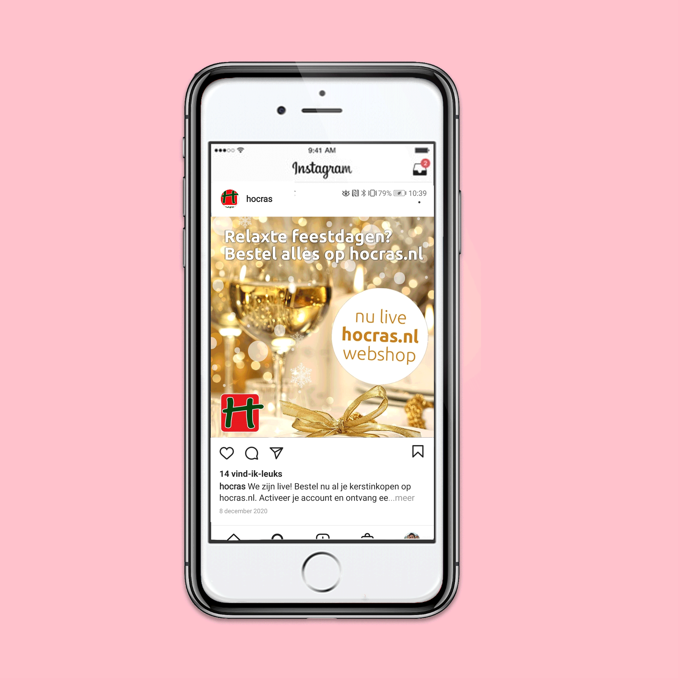 grafisch ontwerp social media kerst Hocras